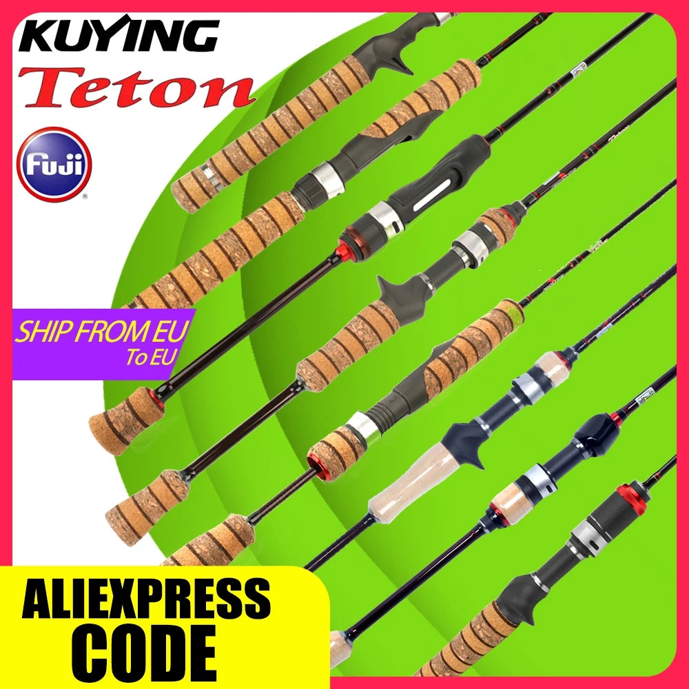 KUYING Lure Rod 6-10lb Fast Action Carbon Spinning Rod