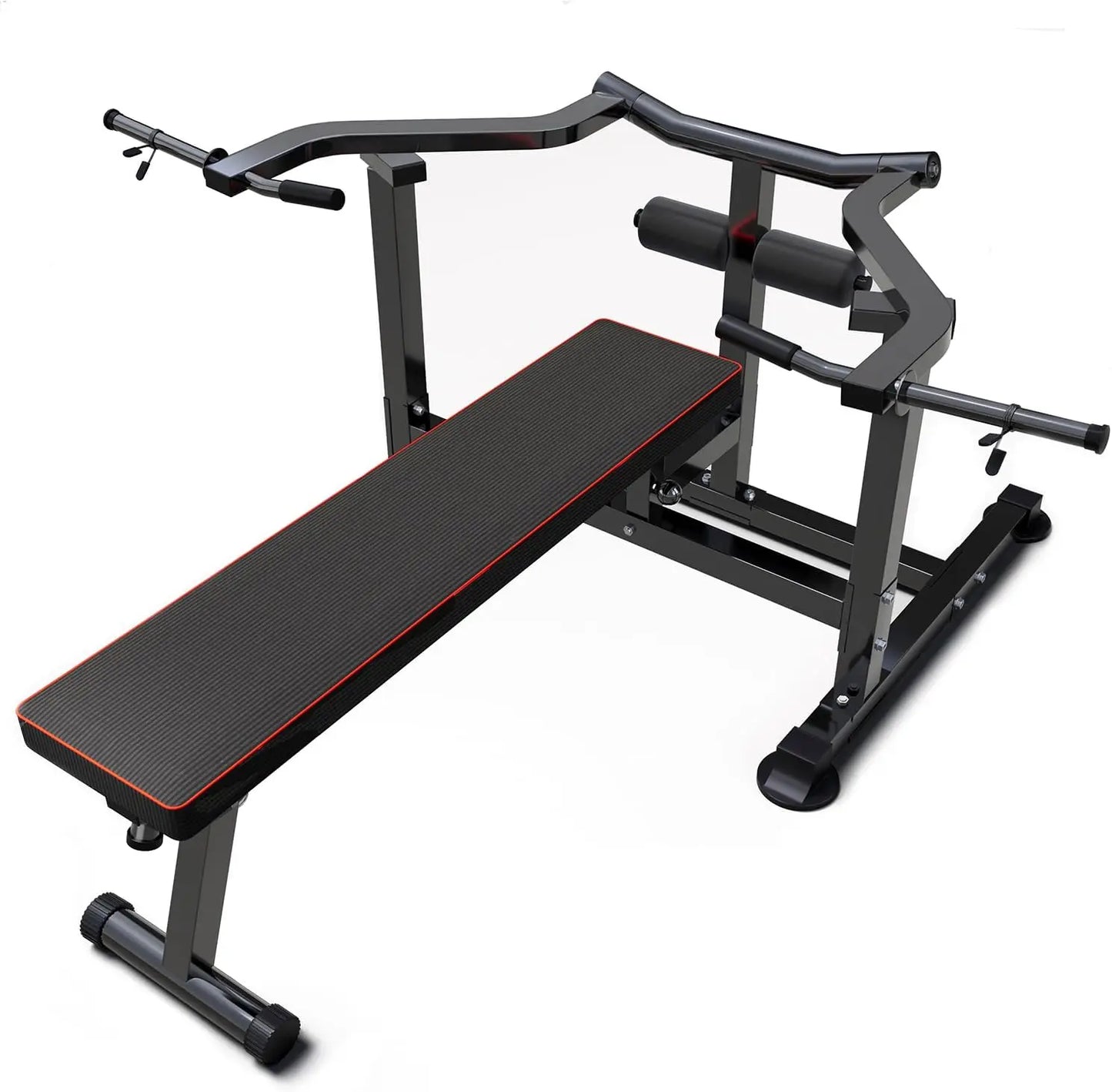 Exerciser Bench Press Set With Adjustable Incline And Dumbbell Rack