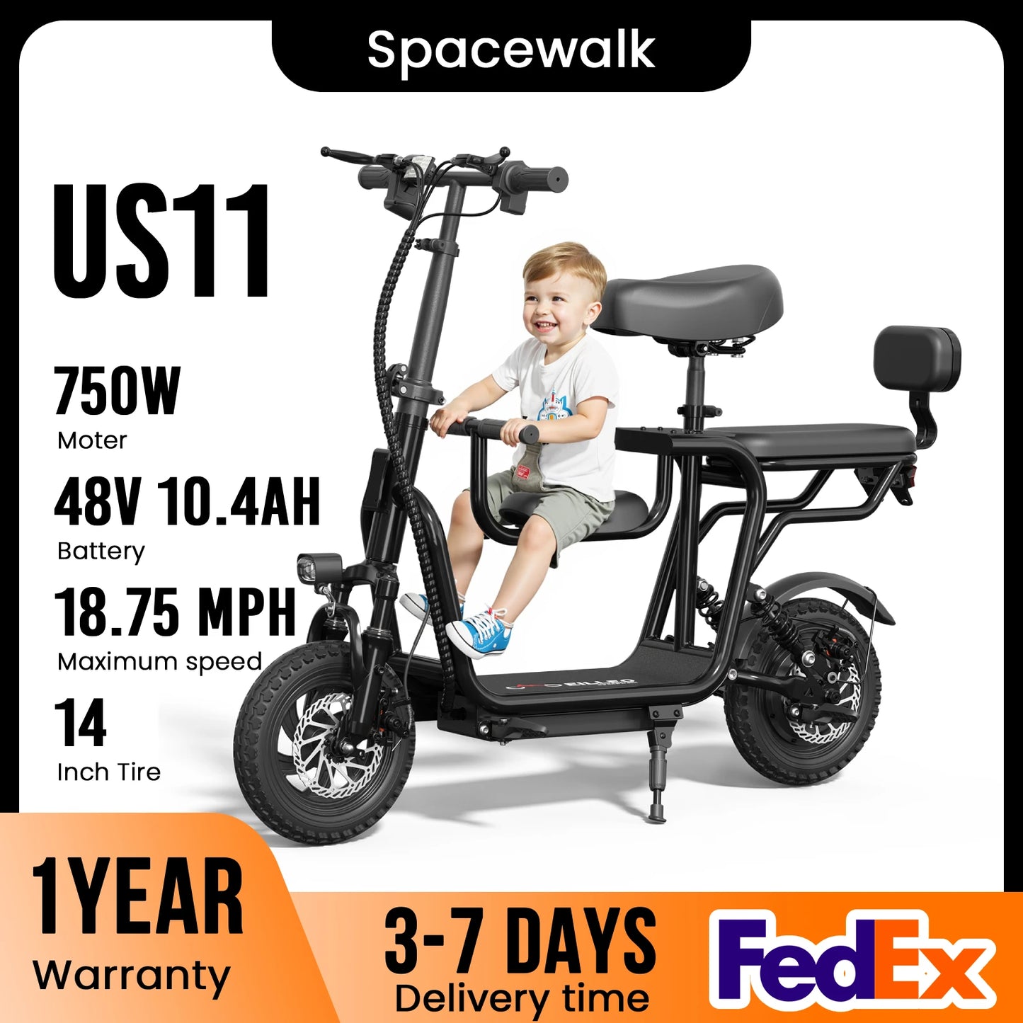 EILLEO SPACEWALK 48V Electric Scooter With Seat