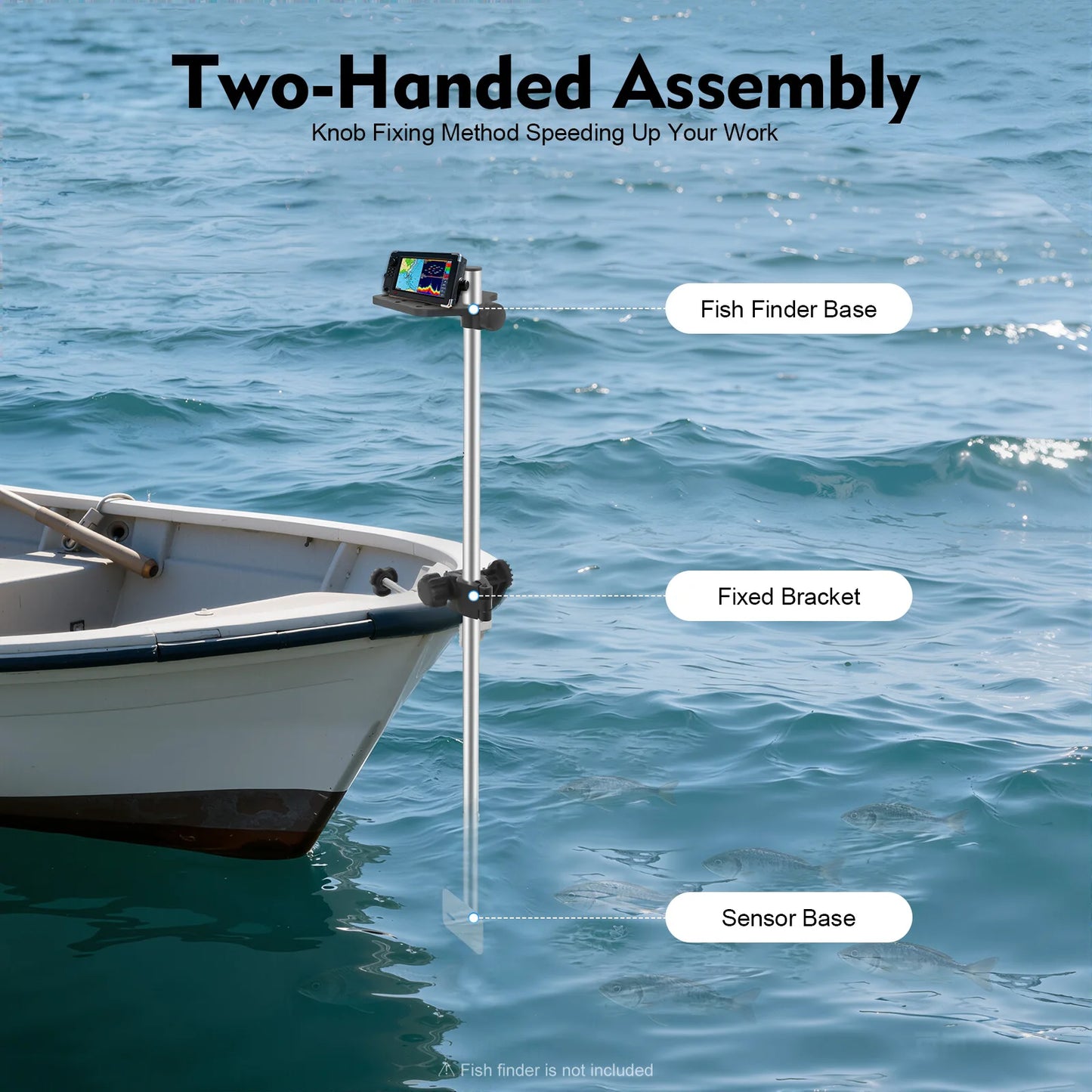 Portable Transducer Mount Universal 360 Degree Rotating Fish Finder