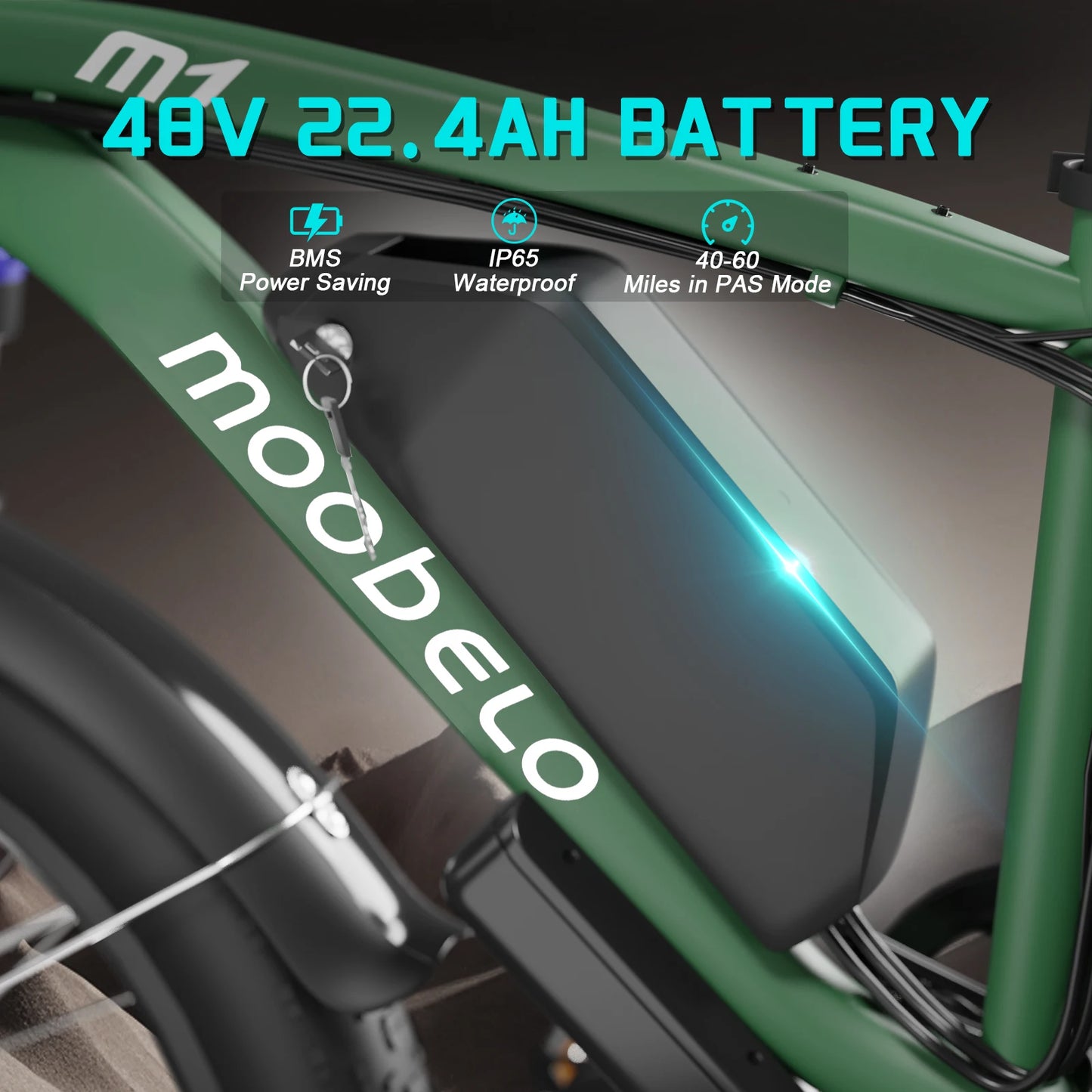 MOOBELO M1 48V 2000W Dual Motor Fat Tire Electric Bike