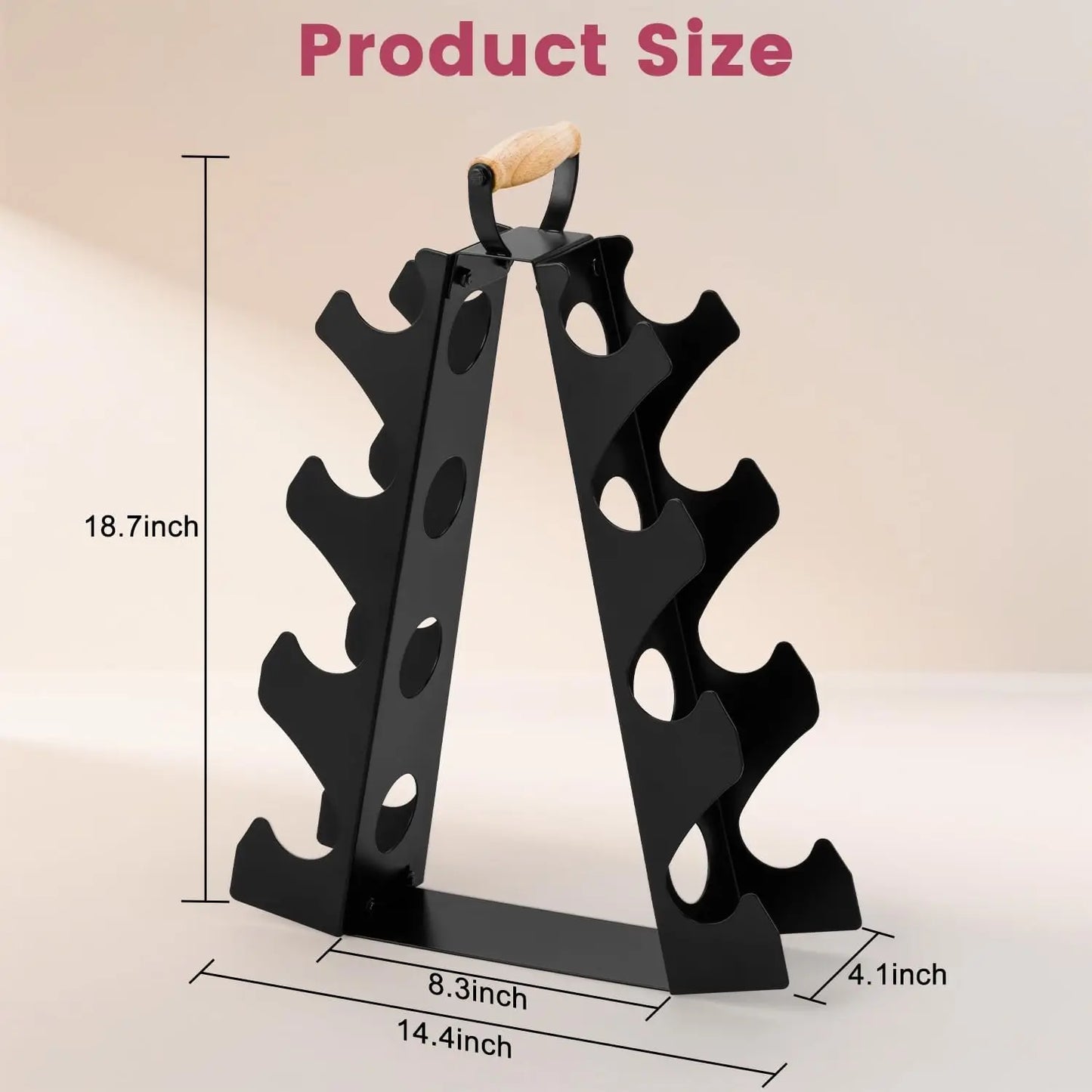 Compact A Frame Dumbbell Rack Stand for Home Gym Storage