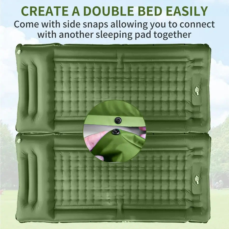 Camping Sleeping Pad With Built-In Foot Pump Waterproof Ultralight