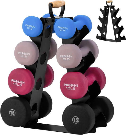 Compact A Frame Dumbbell Rack Stand for Home Gym Storage