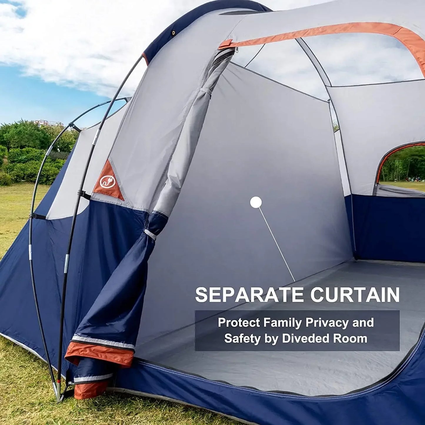 Unp Family Camping Tent Dome Windproof Shelter Outdoors