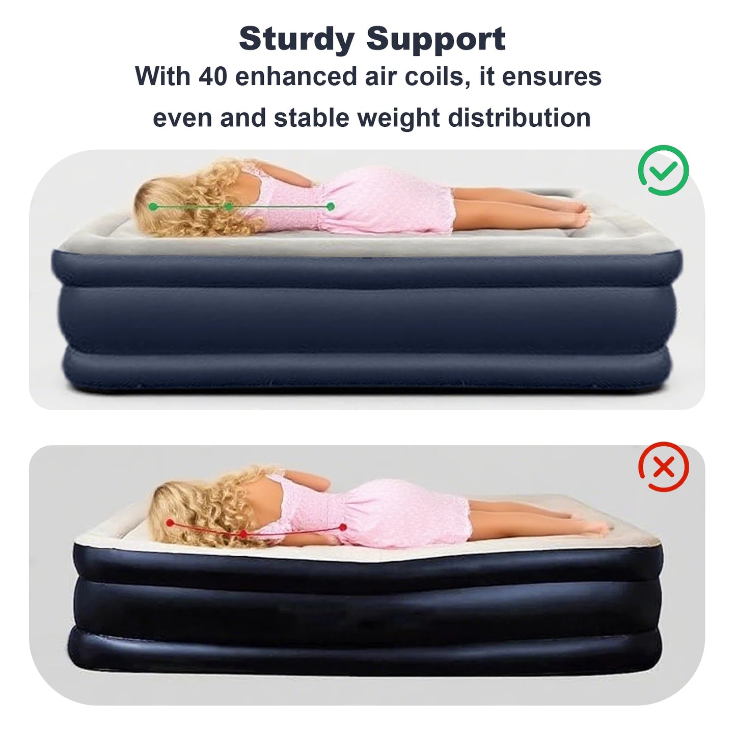 By Inflating Outdoor Indoor Inflatable Mattress For Camping And Home