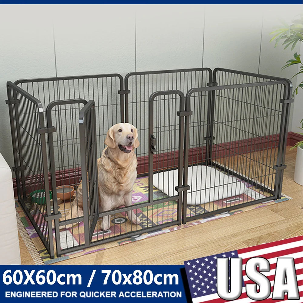 Foldable Dog Fence Playpen for Pets Heavy Duty Kennel
