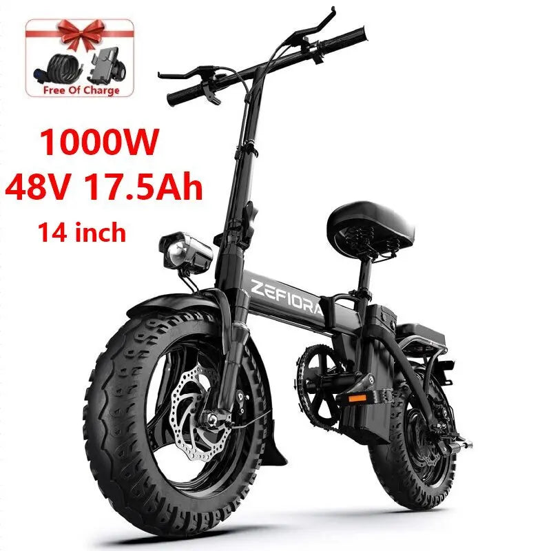 ZEFIORA Electric Fat Bike 1000W 2000W Brushless Motor Lithium Battery