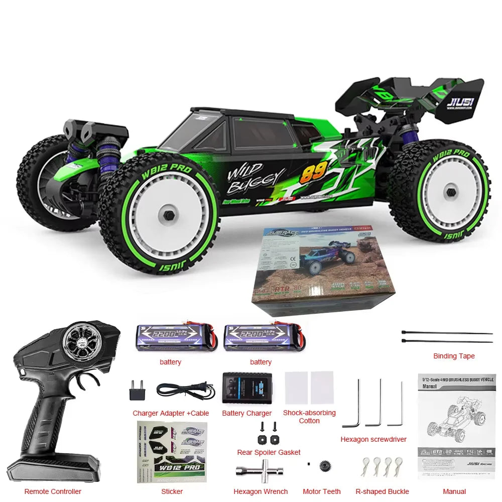 JIUSICE WB12 PRO 4WD RC Car Brushless Remote Control