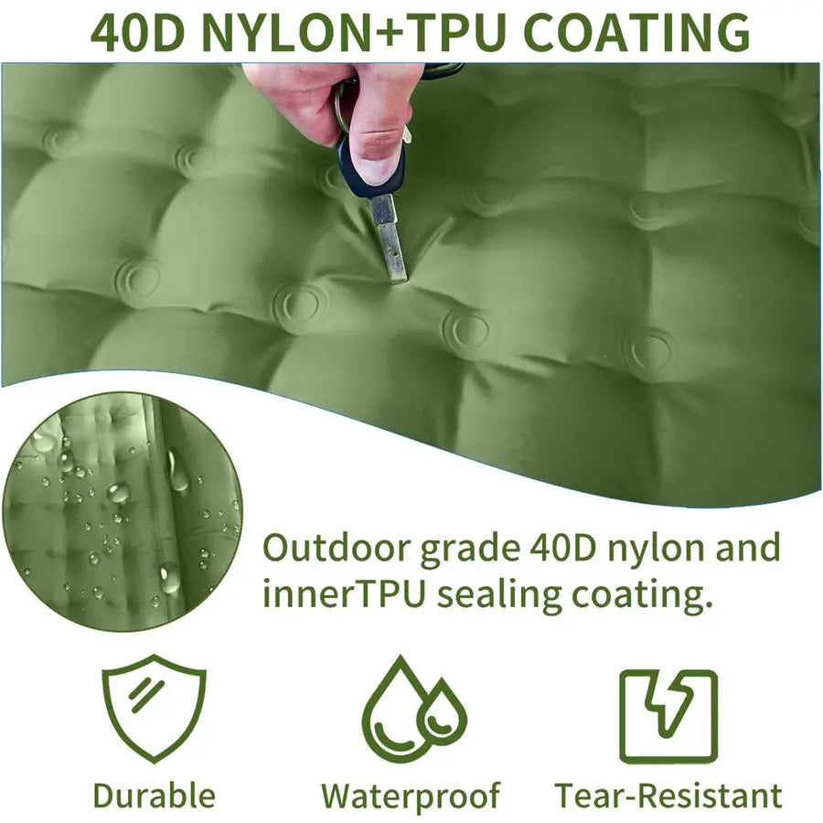 Camping Sleeping Pad With Built-In Foot Pump Waterproof Ultralight