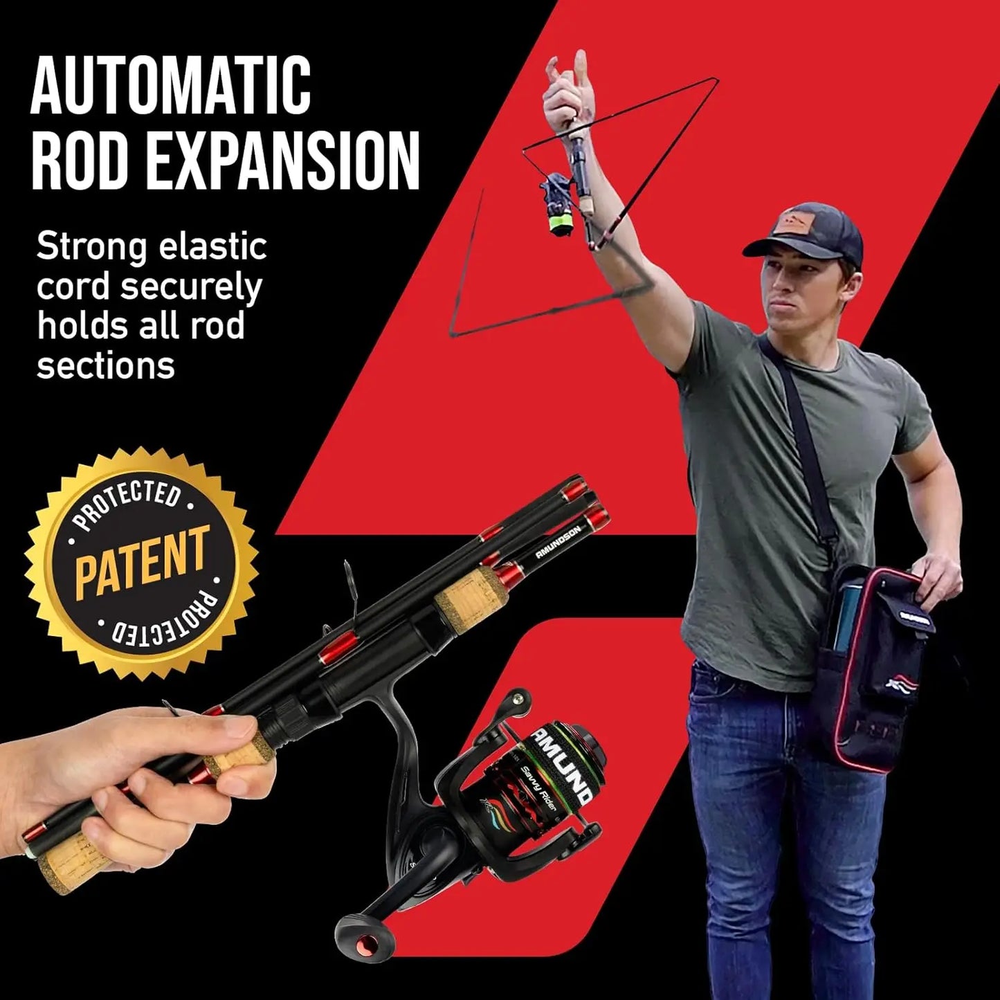 Automatic Quick Setup Fishing Combo With Pre Tied Lures