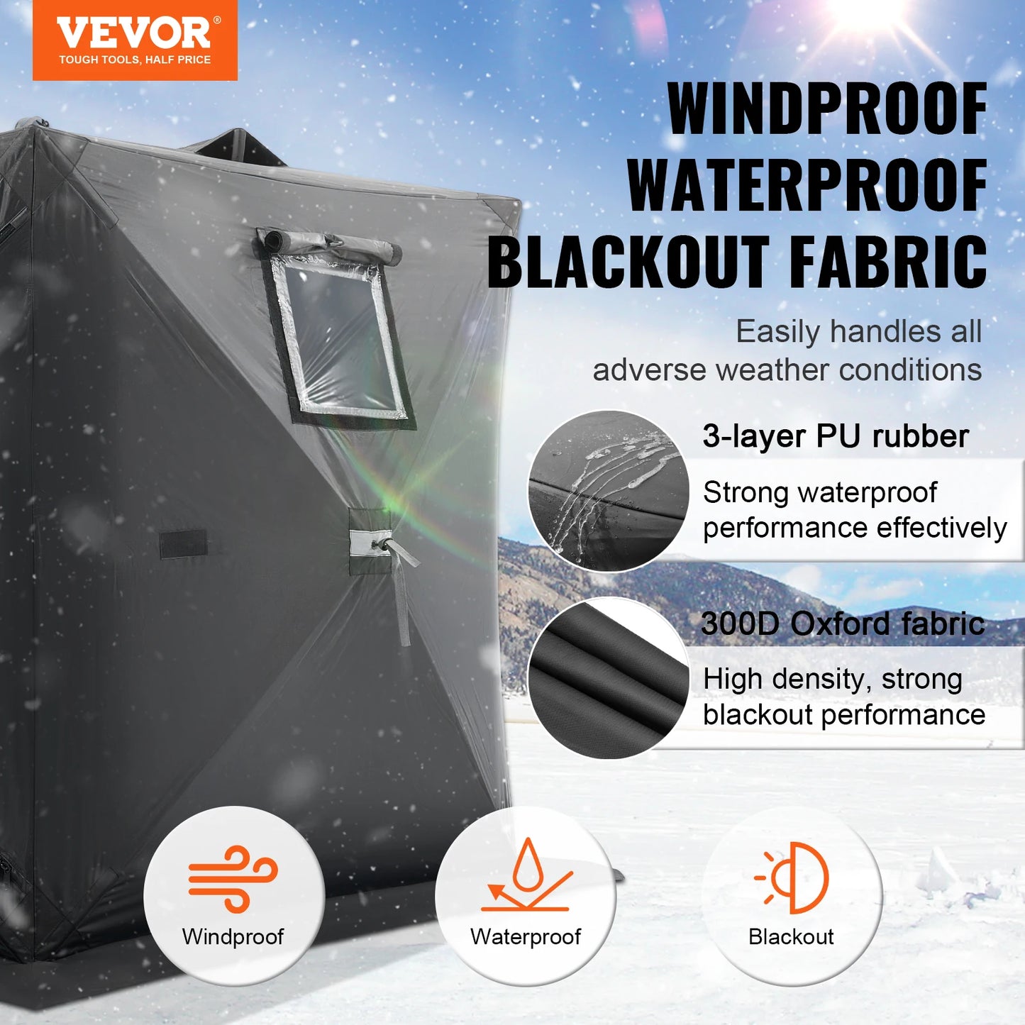 Portable Ice Shelter For Two Person Winter Fishing Tent