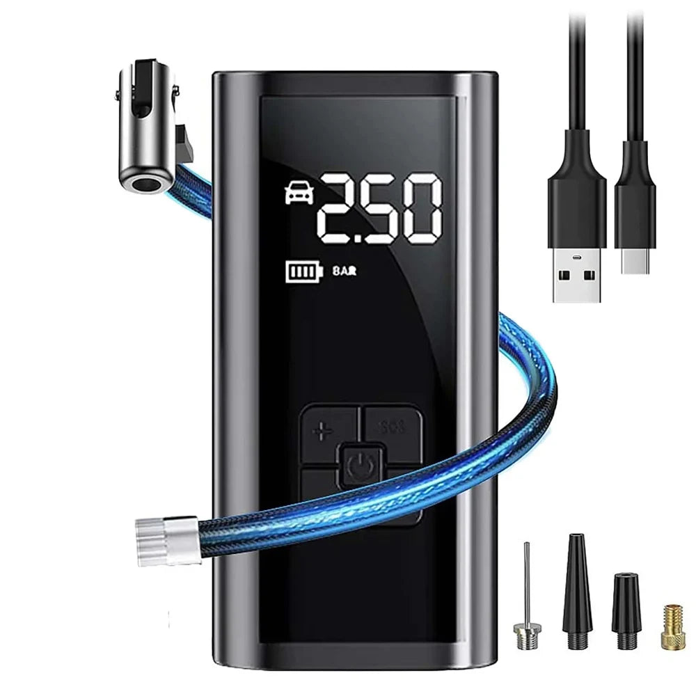 EAFCH Portable Tire Inflator Rechargeable Digital Air Pump