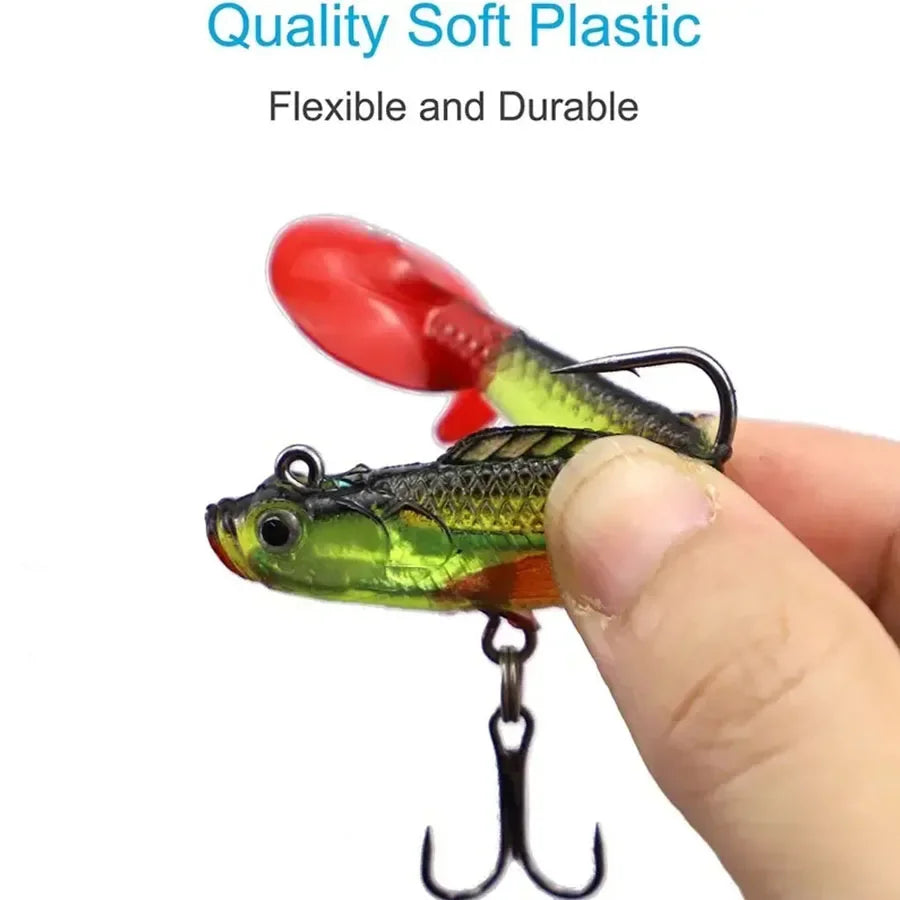 6-Piece Soft Silicone Wobblers Lure Set For Sea Bass Pike
