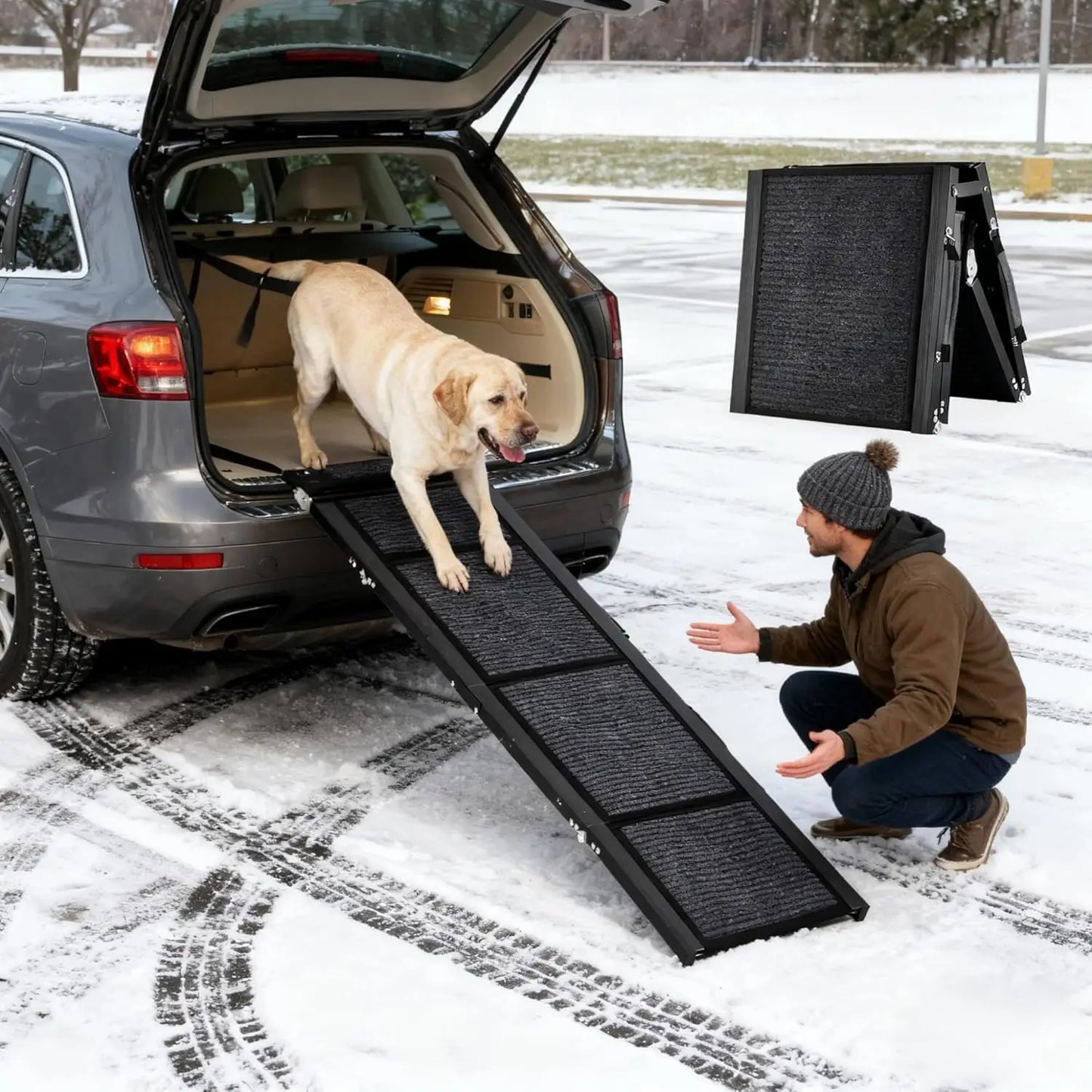 HiMISSDog Folding Car Ramp for Dogs