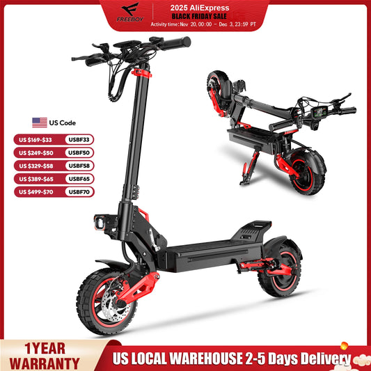 FREEBOY 1600W Electric Scooter Max Speed 28mph Foldable