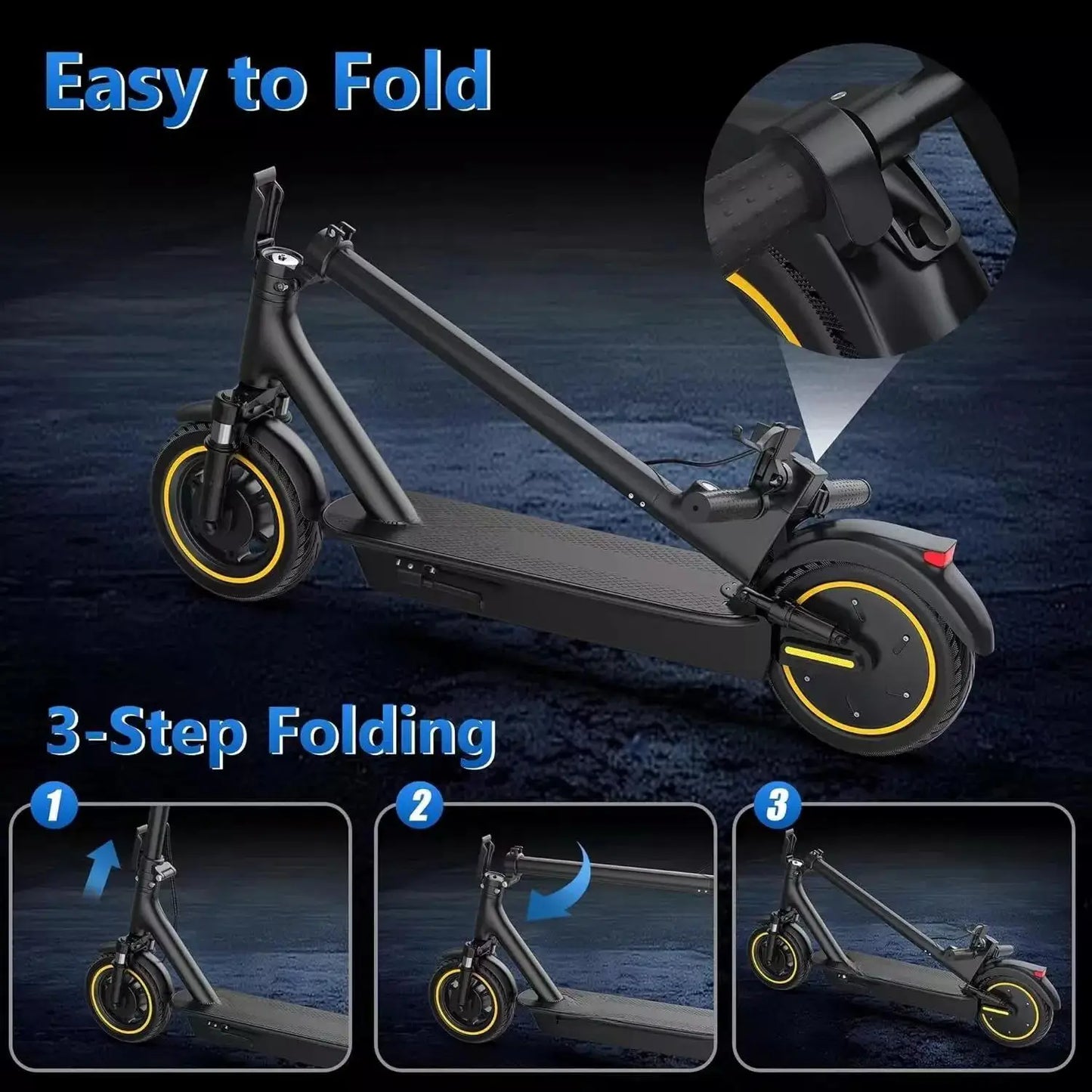 Ladped LPMAX Folding Electric Scooter 22 MPH 500W Long Range