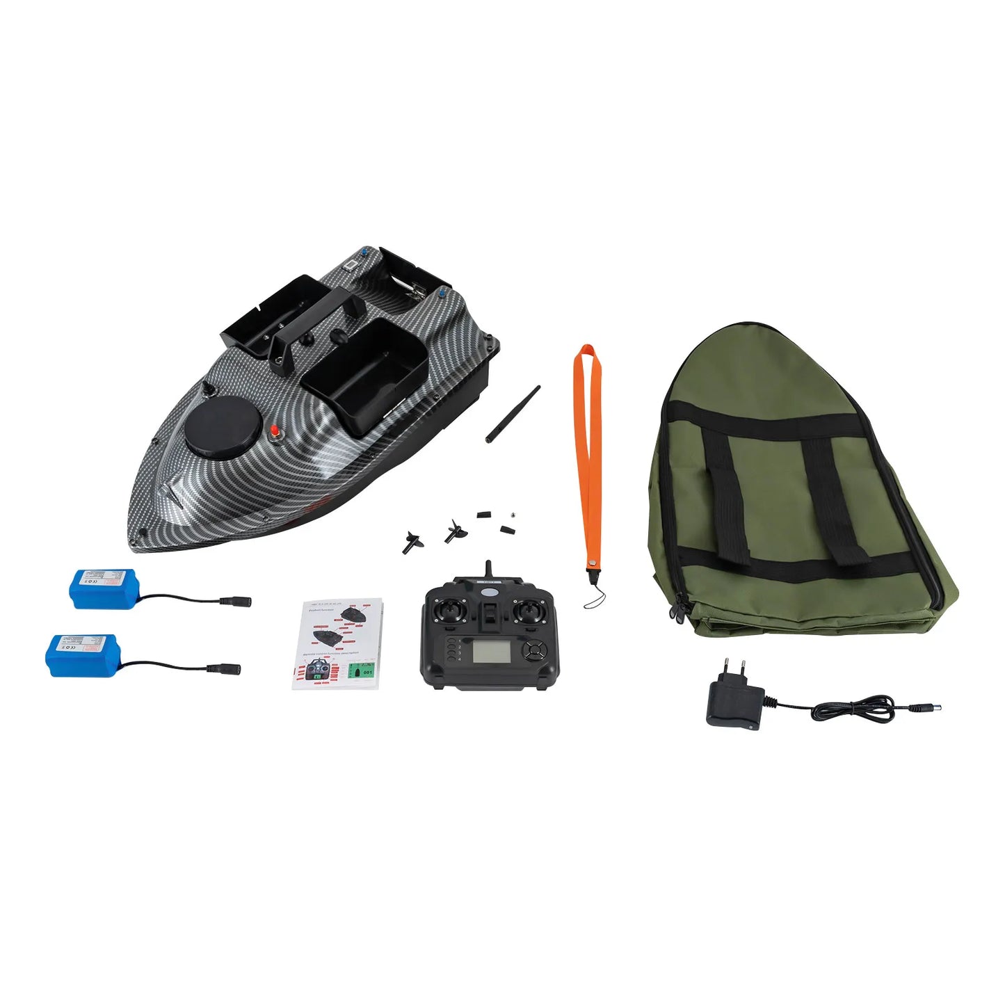 Rechargeable GPS Fishing Bait Boat With 2 Batteries 16 Points