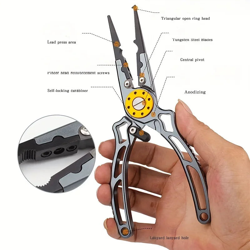 Aviation Aluminum Wire Pliers Multi Functional Outdoor Fishing Tool