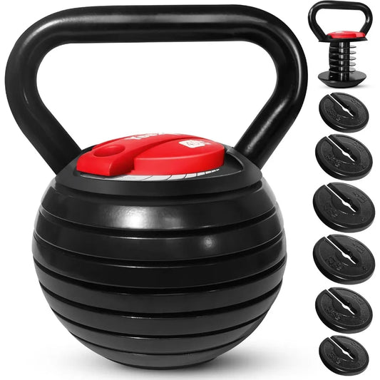 XMSJ Adjustable Kettlebell Set With Solid Cast Iron Handle