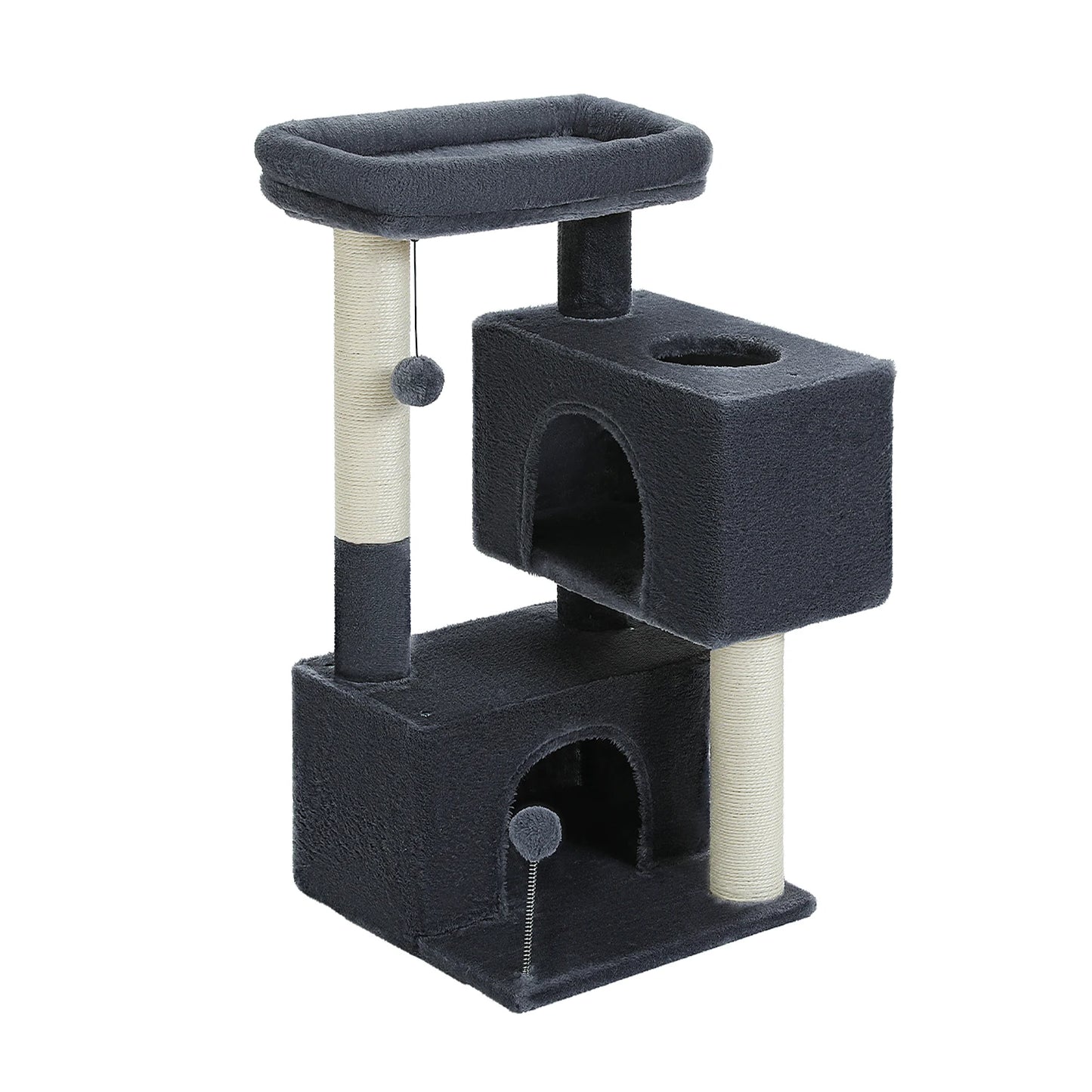 PEQULTICN Three Tier Cat Tree Tower With Sisal Scratching Post