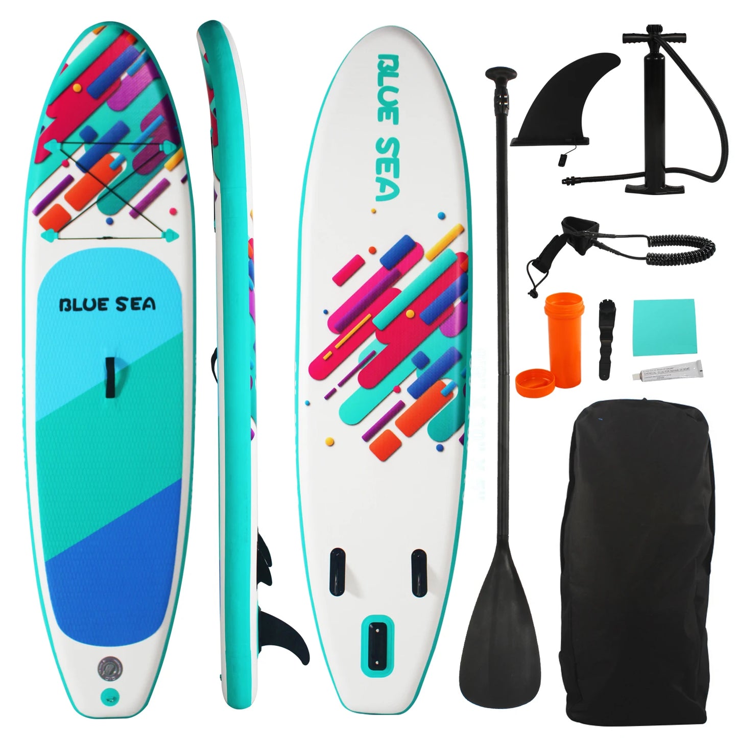 CADALENE Inflatable Stand Up Paddle Board with Anti-Slip EVA Deck
