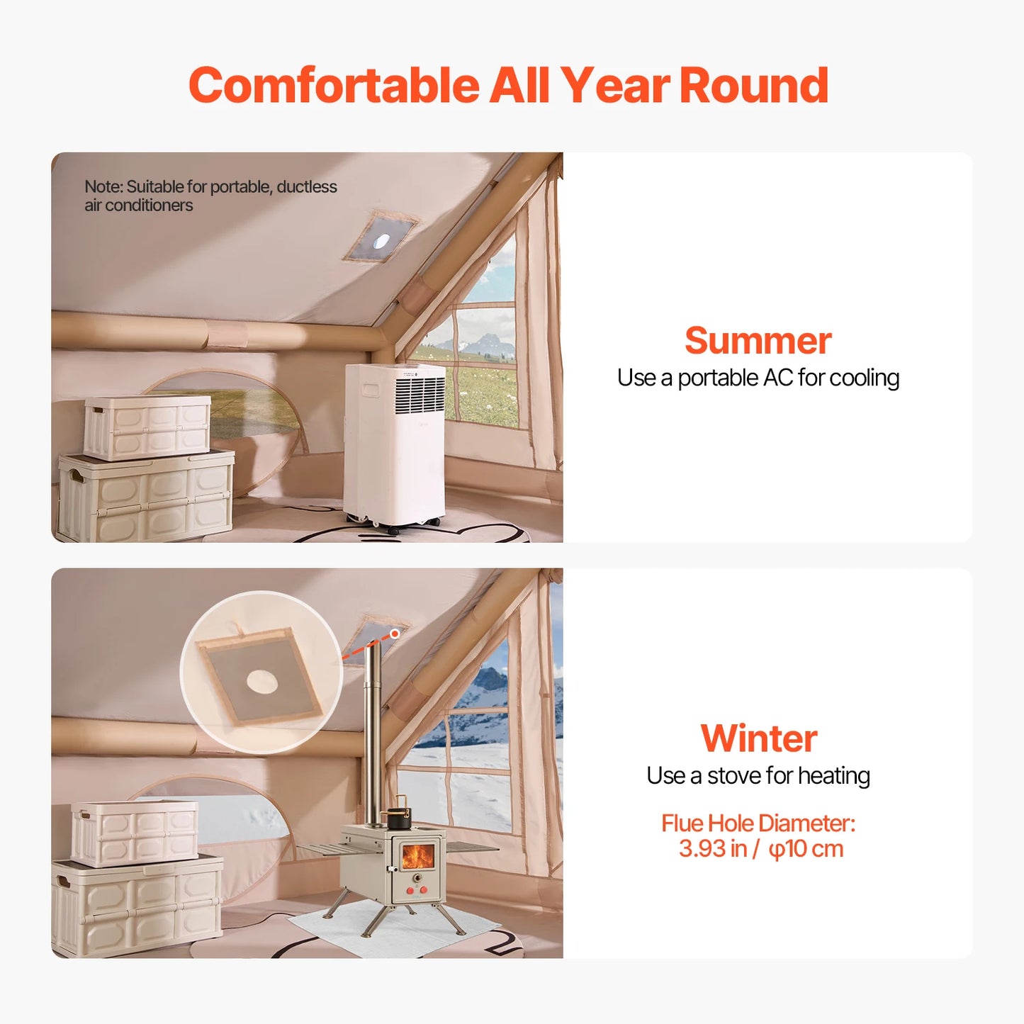 SucceBuy Inflatable Camping Tent With Easy Setup And Hand Pump