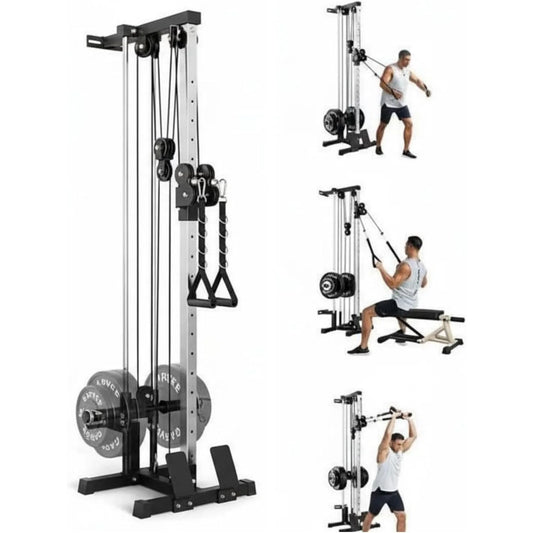 HiMISS Wall Mount Cable Station Dual Pulley For Home Gym