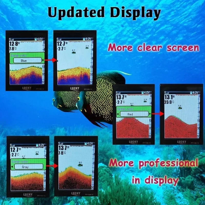 Portable Handheld Fish Finder Kayak Depth Finder Sonar Sensor