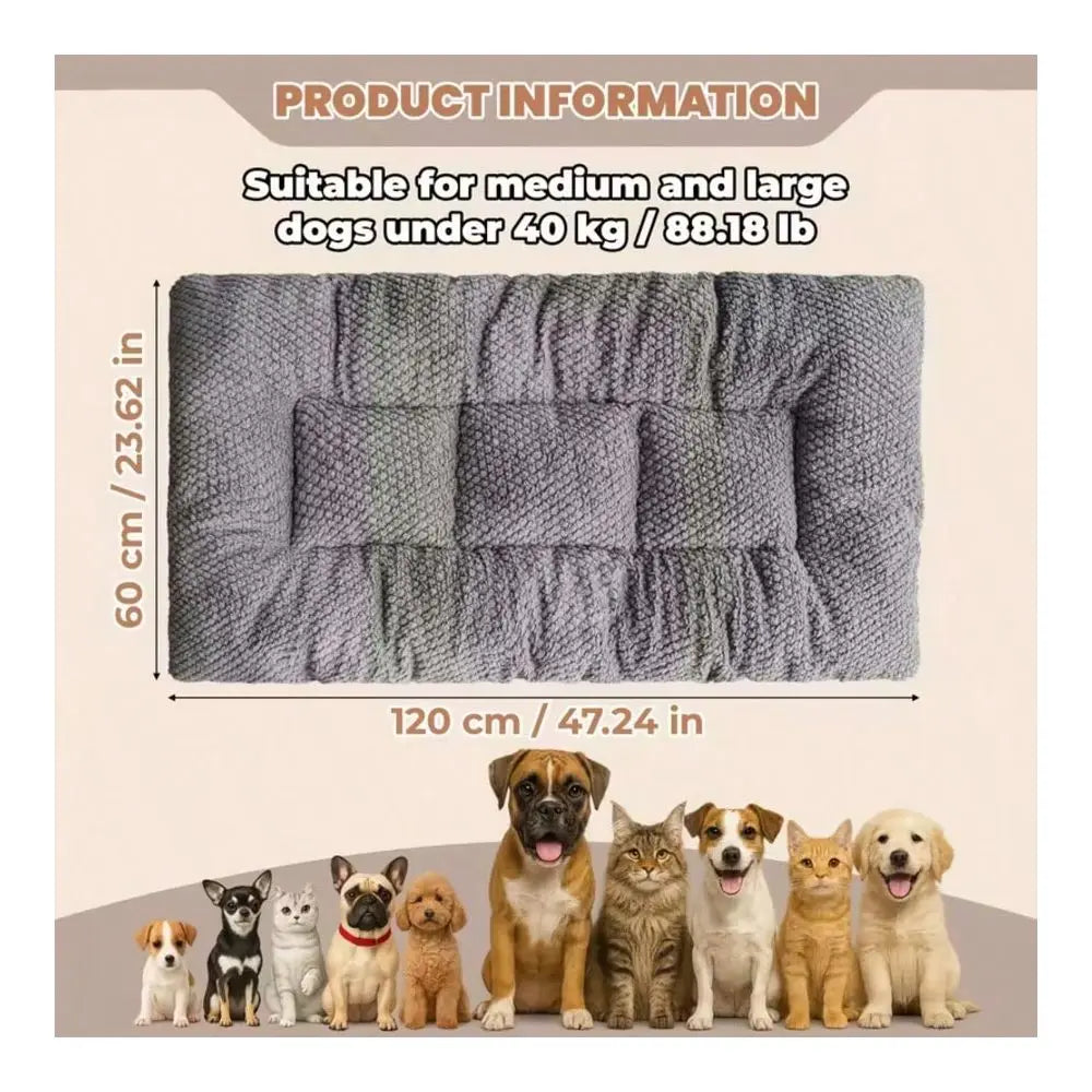 Cotton Plush Dog Bed Square for Warm Comfort and Rest
