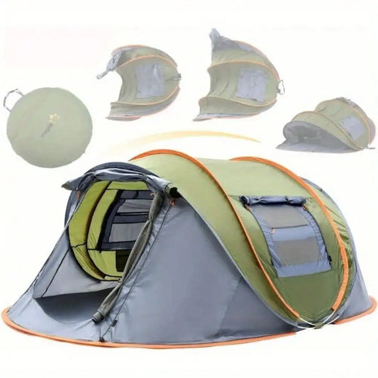 Building Pop Up Camping Tent Two Doors UPF50 Waterproof