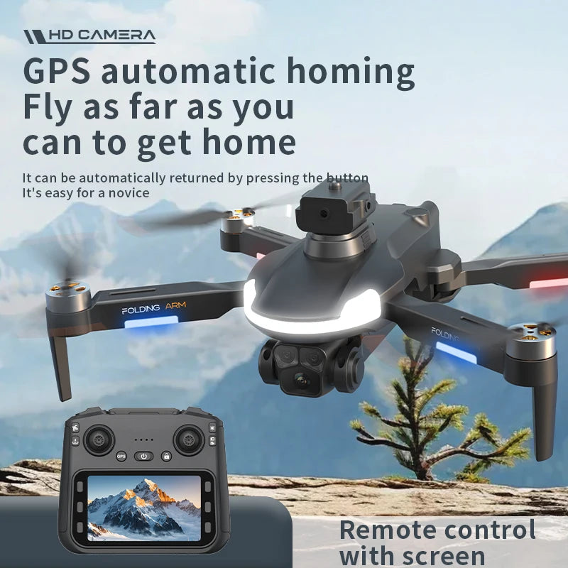 Jikefun GPS RC Drone 8K Dual Camera UAV FPV WiFi Quadcopter 3 Batteries