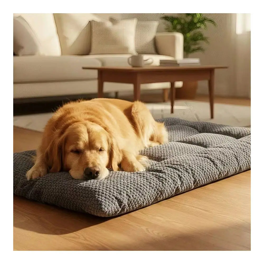 Cotton Plush Dog Bed Square for Warm Comfort and Rest
