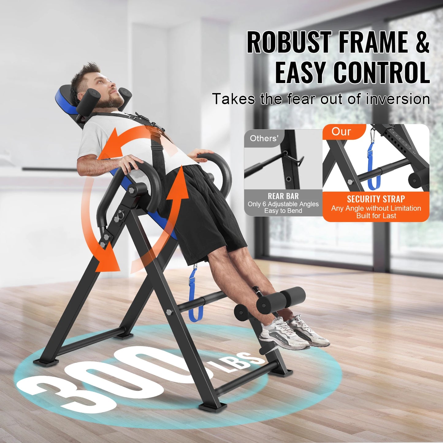 SucceBuy Inversion Table Heavy Duty Decompression Back Stretcher With Headrest