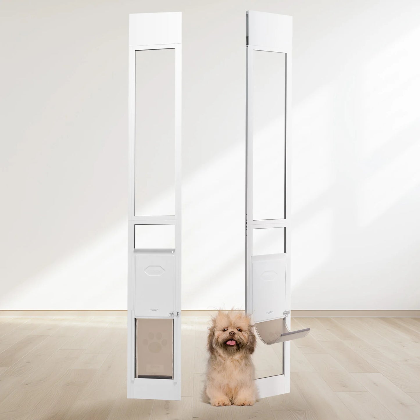 NONEDog Door Sliding Glass Pet Door Aluminum Frame