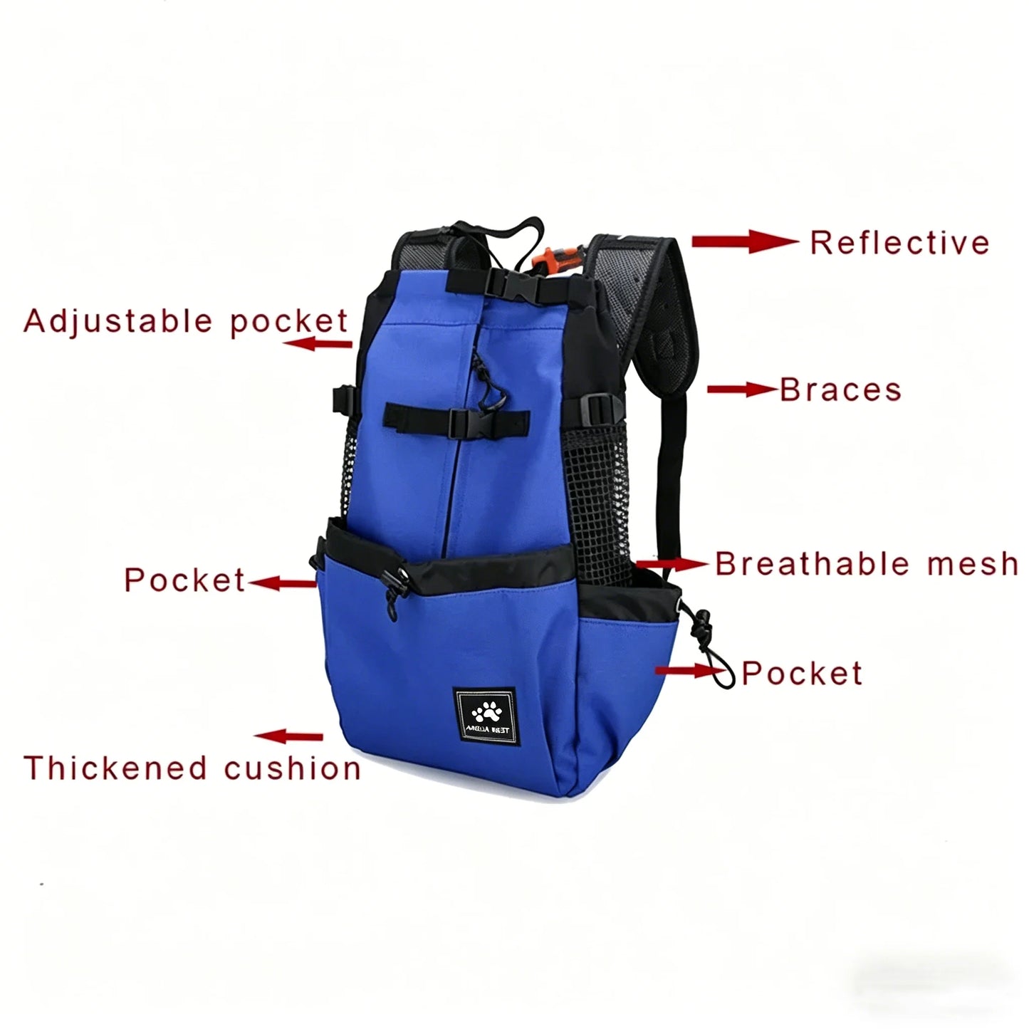Nylon Dog Carrier Backpack Breathable Outdoor Travel Cycling