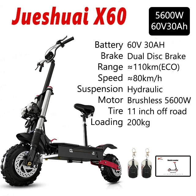 Jueshuai Outdoor Electric Scooter 48V-72V 1000W-6000W Off Road