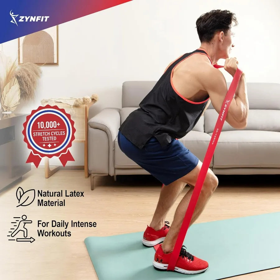 None 100% Natural Latex Resistance Bands Set With Door Anchor