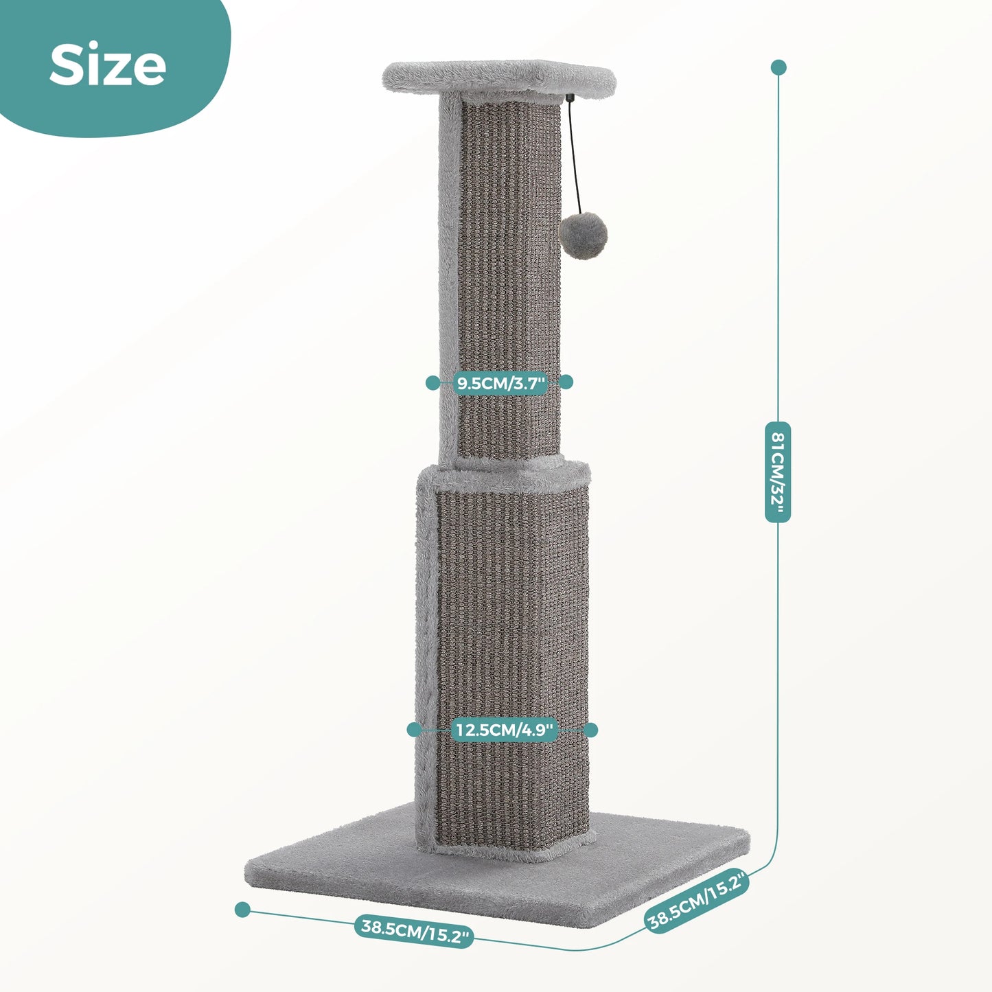 PAWZ Road Cat Scratching Post Indoor Play Toy Durable Sisal