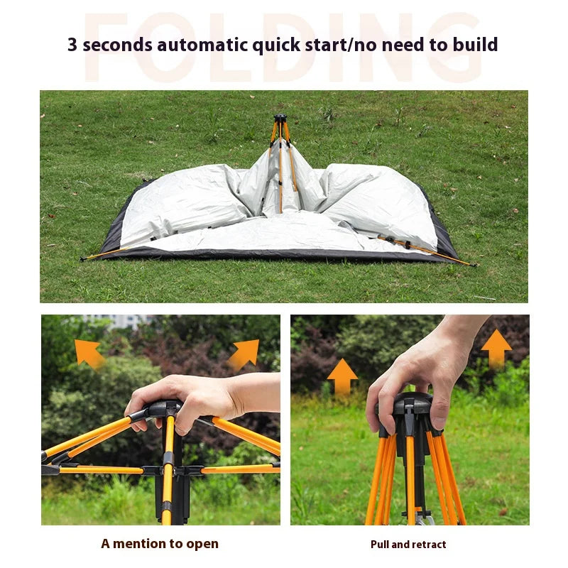 Pakicetus Automatic Quick-Opening Camping Tent With Dual Doors Rainproof