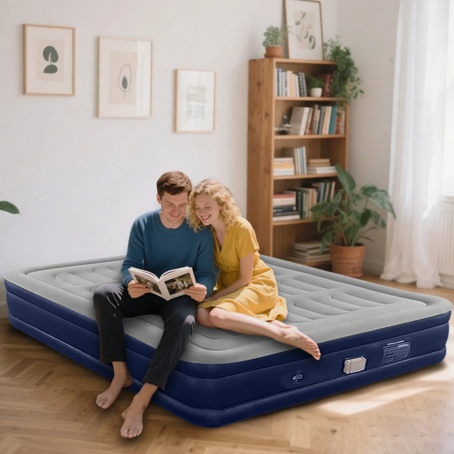 By Inflating Outdoor Indoor Inflatable Mattress For Camping And Home