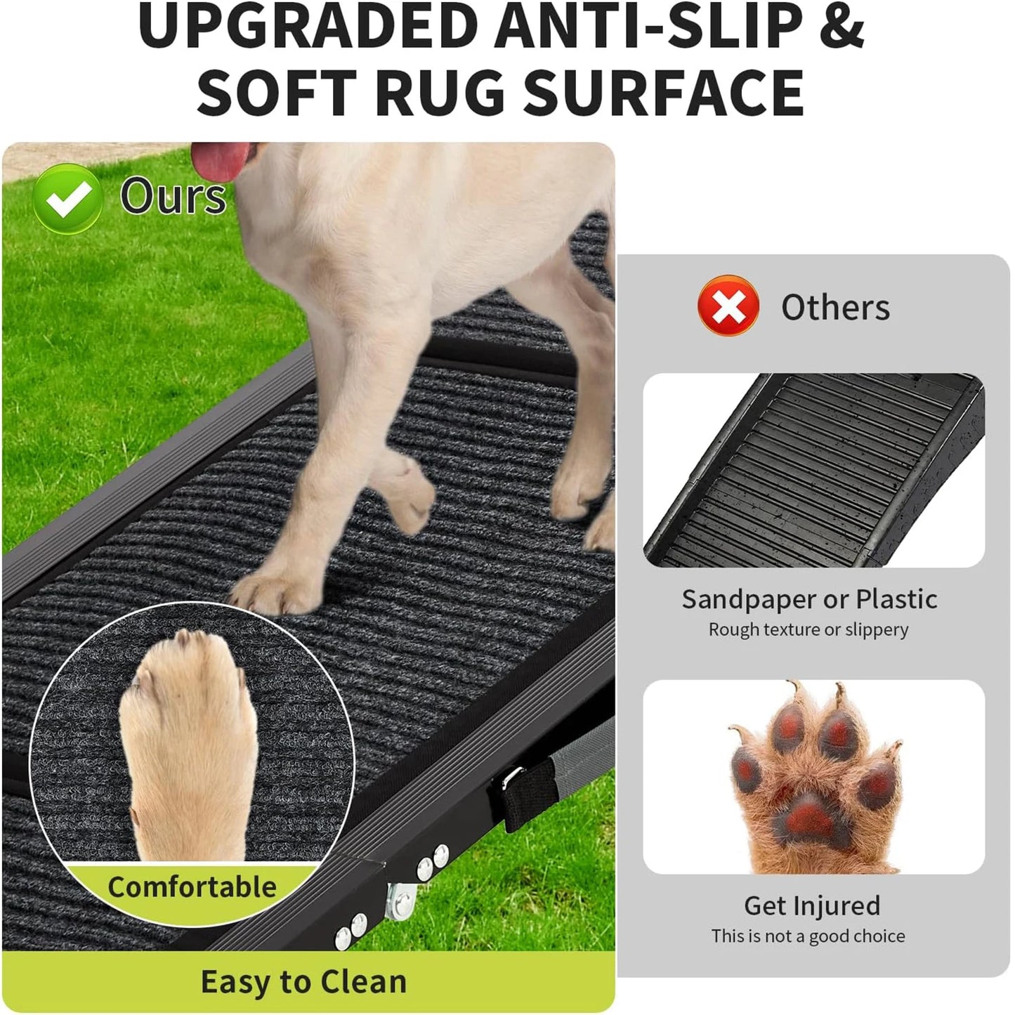 HiMISSDog Upgraded Car Ramp With Non Slip Surface Large Dogs
