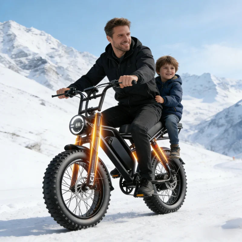ZEFIORA Electric Fat Bike 1000W 2000W Brushless Motor Lithium Battery