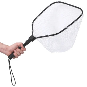 TWISTER.CK Foldable Trout Fishing Net With Rubber Mesh Handle