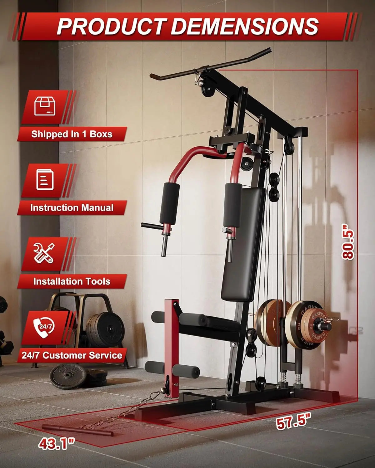 HiMISS All In One Home Gym System For Body Strength