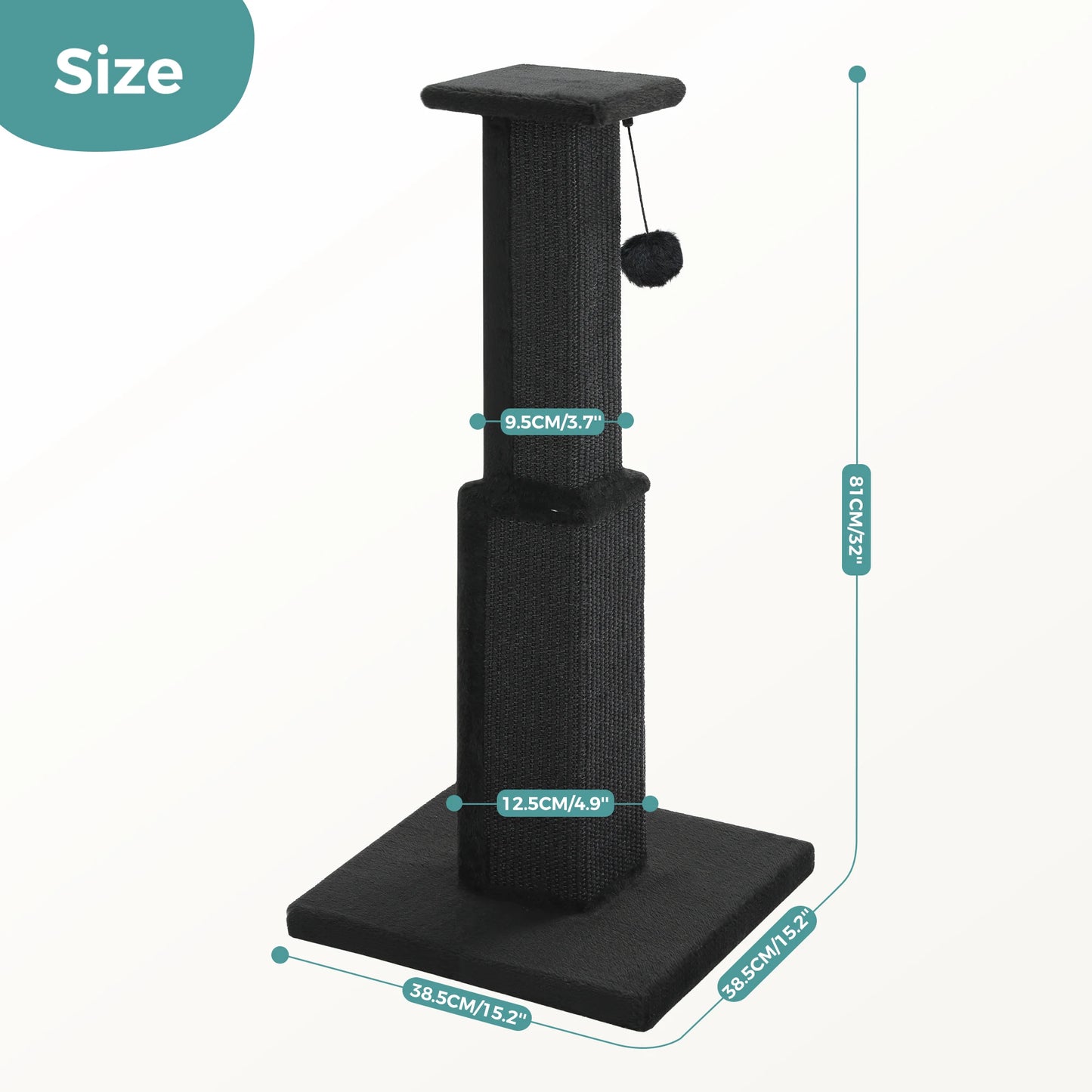 PAWZ Road Cat Scratching Post Indoor Play Toy Durable Sisal