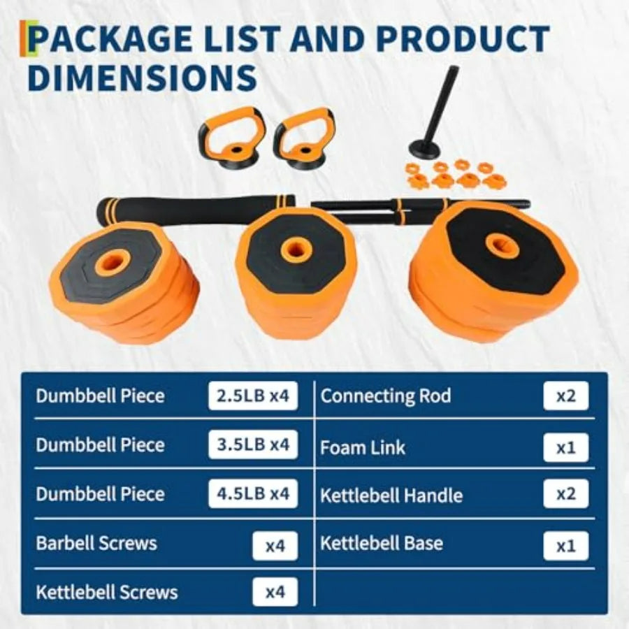 NONE Adjustable Dumbbells 4 In 1 Set For Strength Training