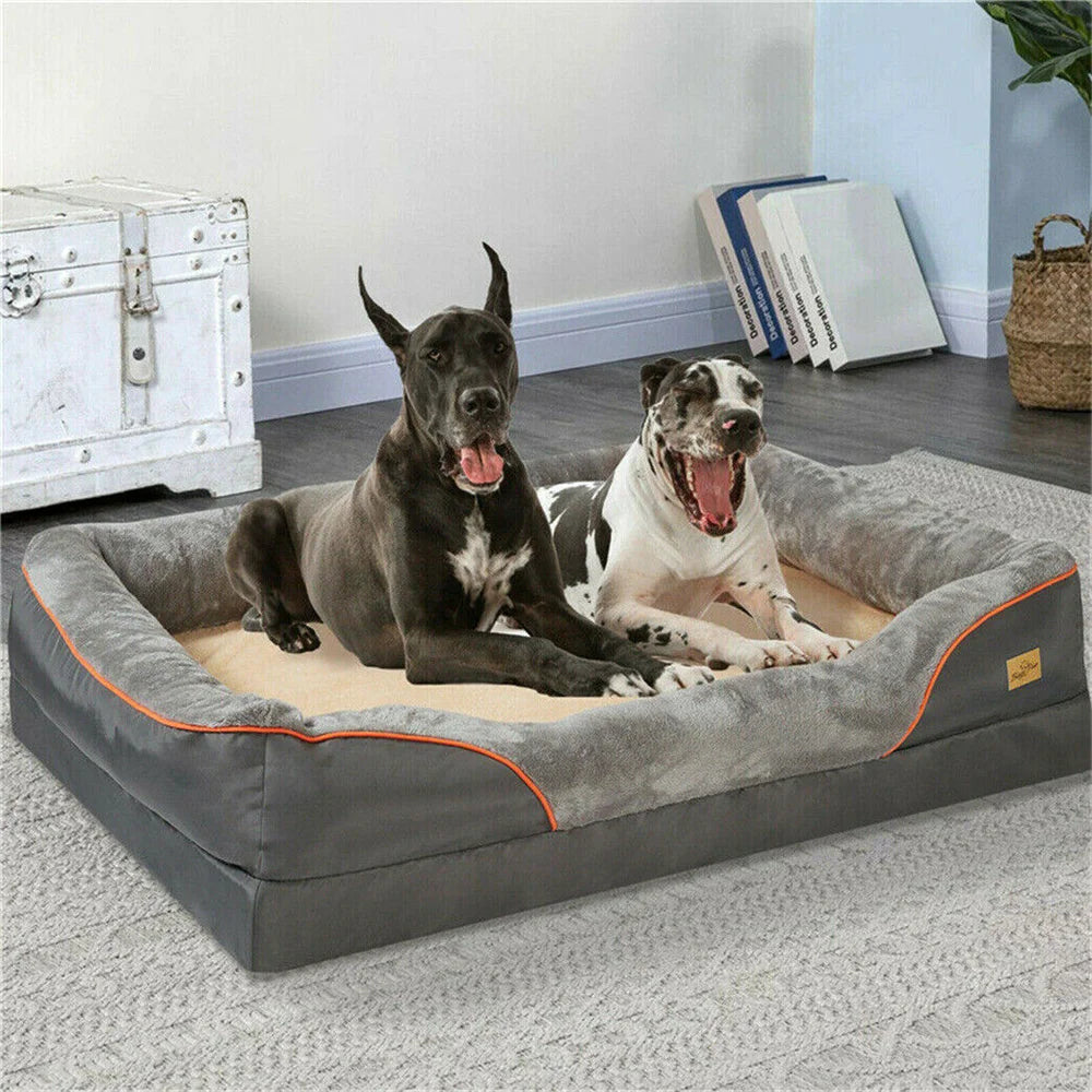 BORWARTC Orthopedic Memory Foam Dog Bed Waterproof With Removable Cover
