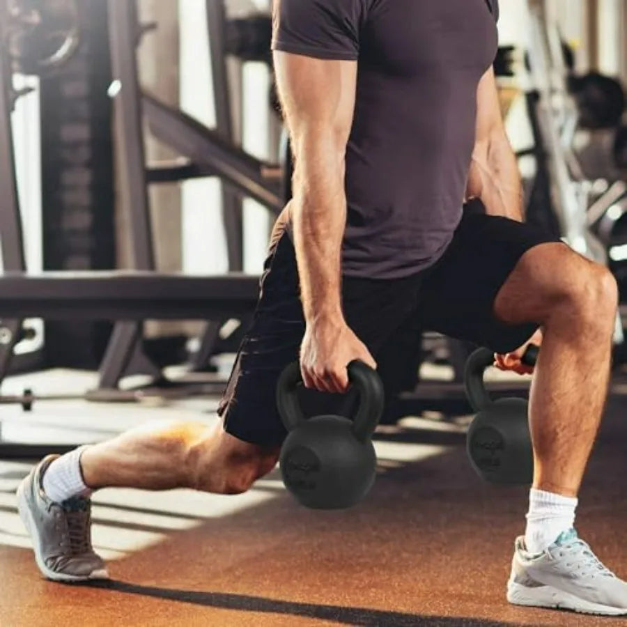 Cast Iron Kettlebell Pair For Full Body Strength Training