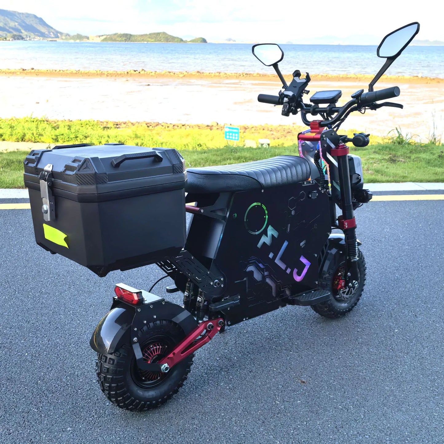 FLJ 72V 12000W Electric Off Road Scooter With App